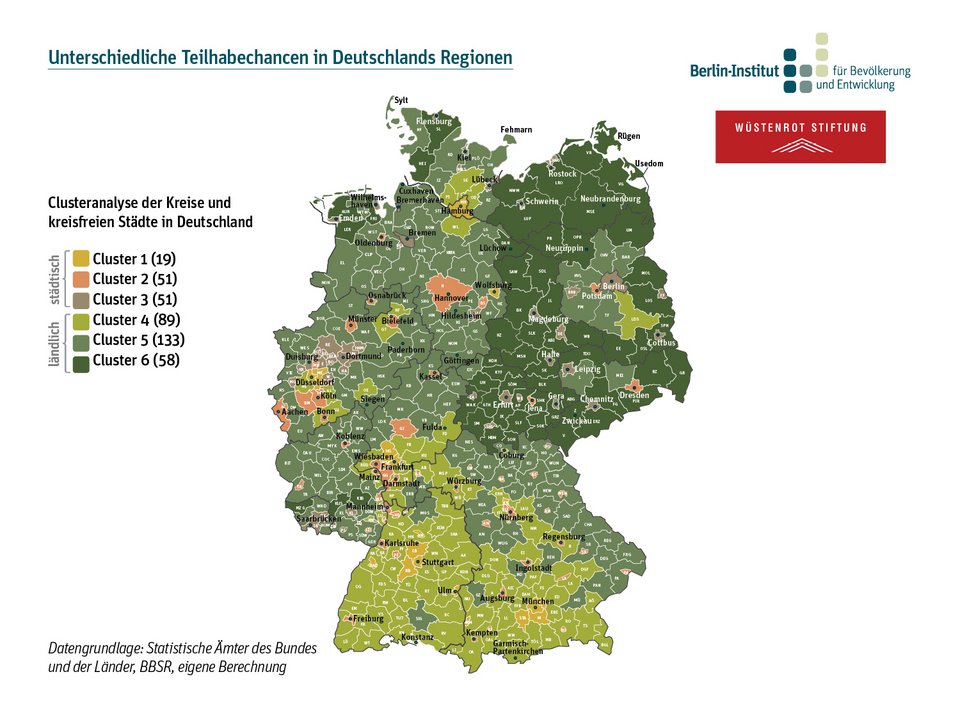 Unterschiedliche Teilhabechancen in Deutschlands Regionen