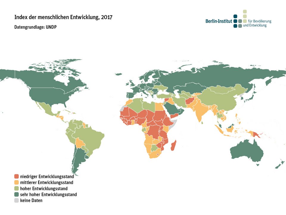 Index der menschlichen Entwicklung, 2017