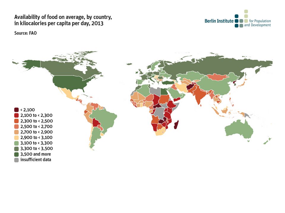 Average availability of food 2013